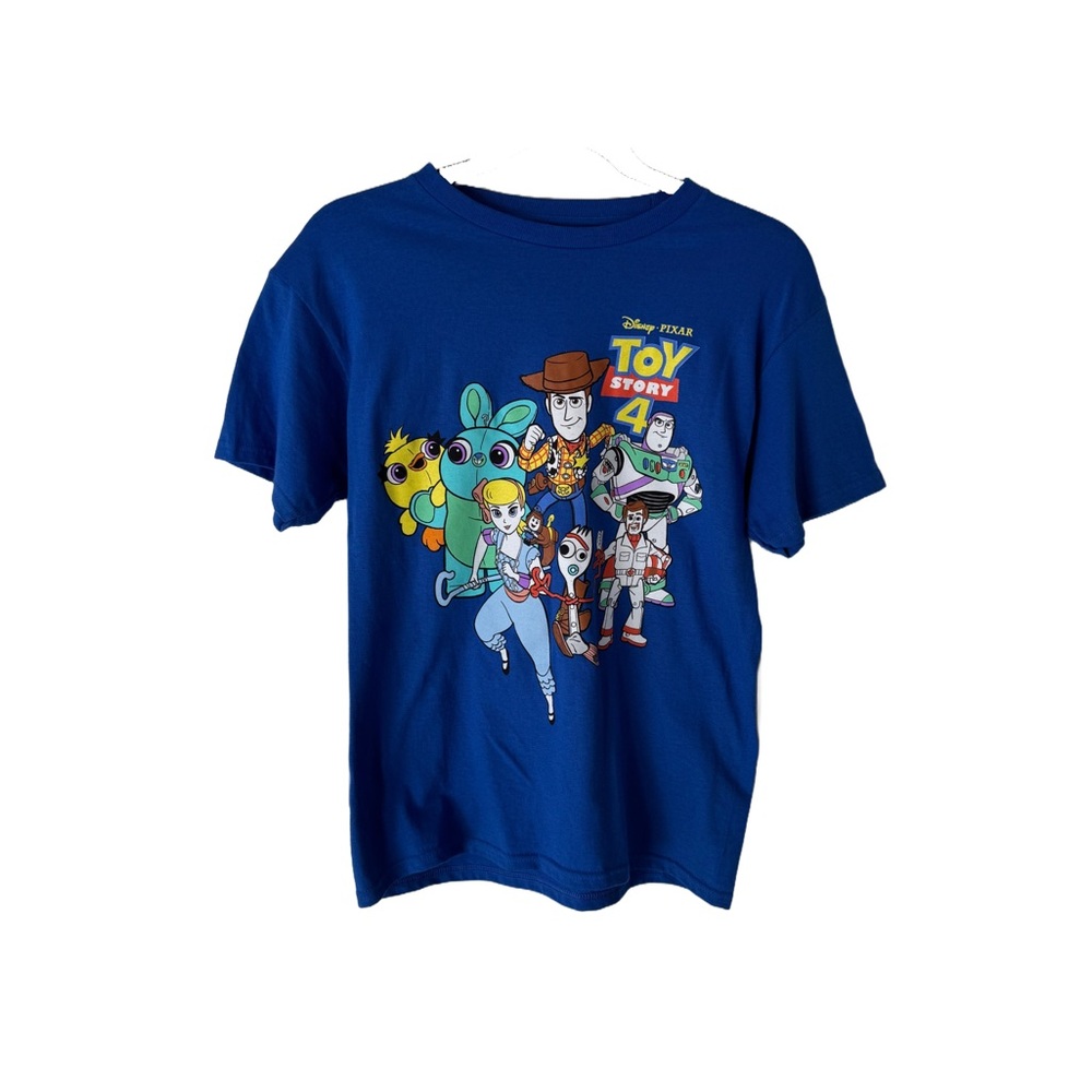 Disney Toy Story 4 Blue Short Sleeved Kids T-Shirt Size Youth Medium